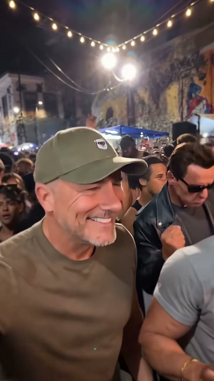 Absolutely unreal… dancing with three of my all-time action heroes! 😂🔥